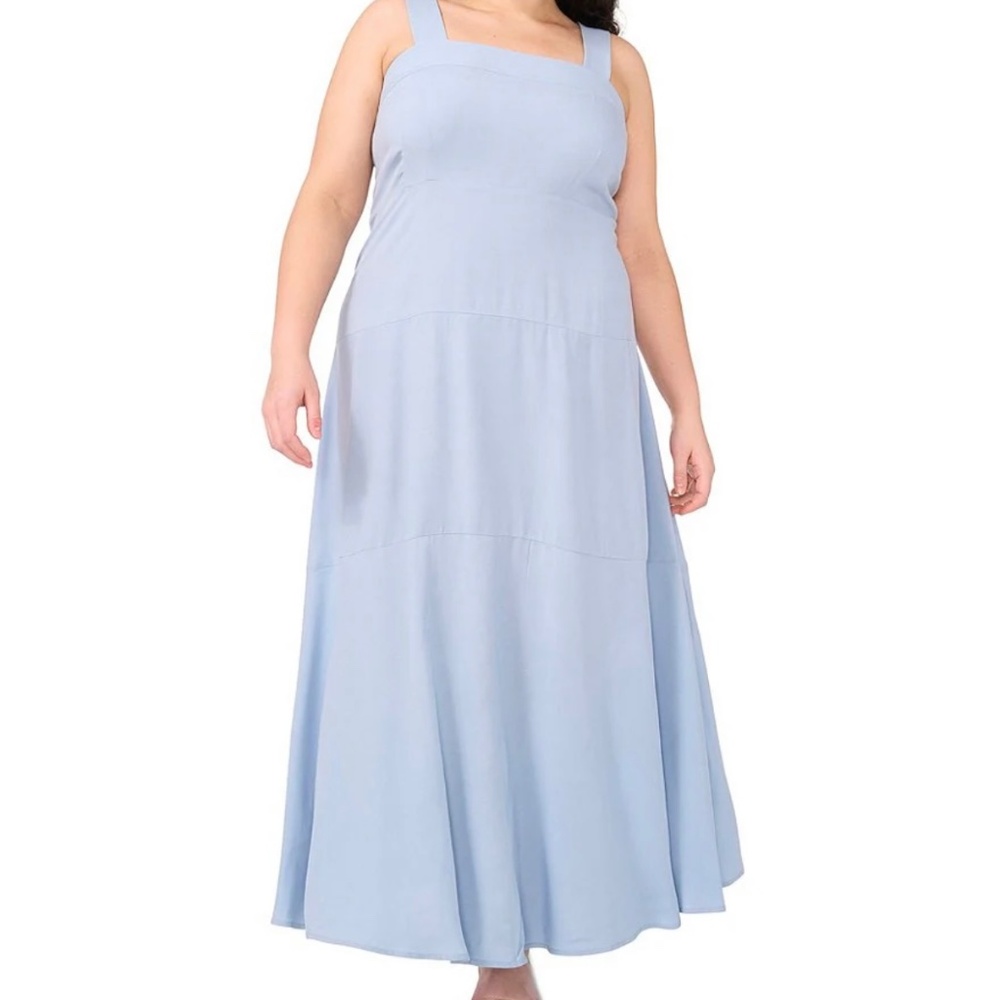 Plus Size Empire Waist Maxi Dress- 3X